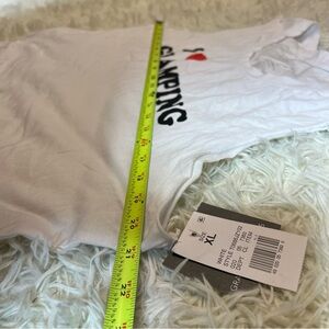 I Love Glamping Pijama Top White Sleeveless Cotton Size L Measurements On Pics